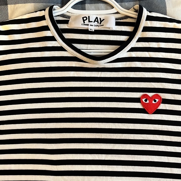 COMME DES GARCONS PLAY STRIPED SHIRT!! - Picture 3 of 4